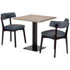 Artisano Shorewood Square Table Top with Titan Base & Nico Iron Grey Side Chair Bundle