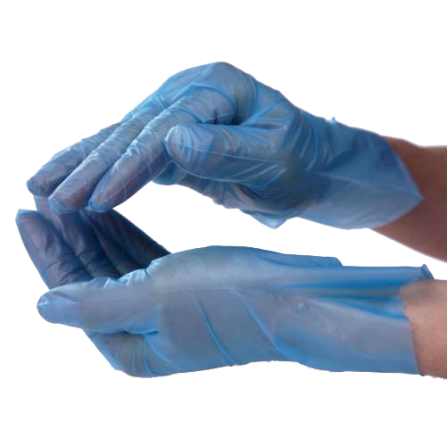 Hybrid Stretchy Disposable Gloves Blue Medium (Box of 100)