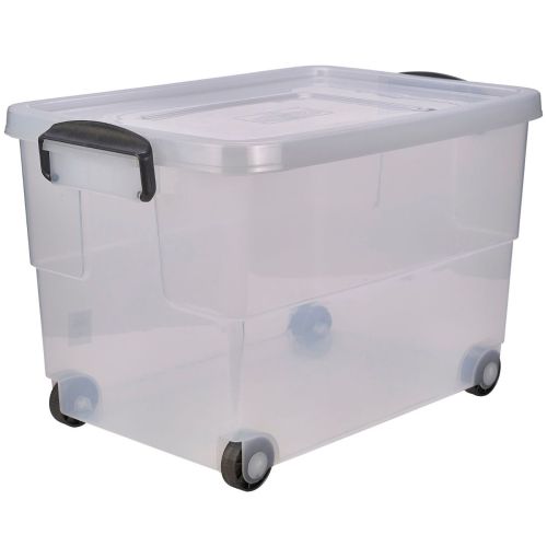 Mobile Food Storage Container with Lid 60 Litre (Pack of 4)