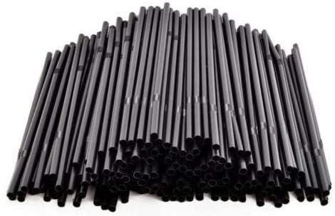 Black Flexible Straws - Pack of 250 - AVB10A-8-BK