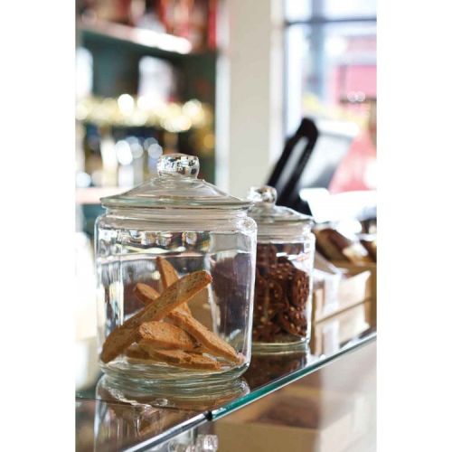 New Extra Large 6L Glass Biscotti Jar for Storage & Display With Airtight  Seal. Ideal for Biscuits, Sweets, Craft Material Etc 