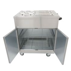 Parry 1887 Mobile Servery Unit with Bain Marie Top 865mm