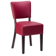 Alto FB Side Chair Wine Faux Leather With Wenge Frame