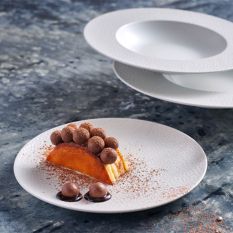 Costa Verde Bubbly Wide Rim Gourmet Plate 25cm/9.8" (Pack of 4)