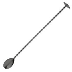 Gunmetal Cocktail Spoon with Masher