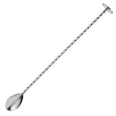 Stainless Steel Cocktail Spoon with Masher