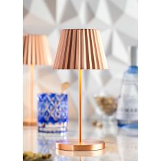 Dominica LED Cordless Lamp Brushed Copper 26cm 