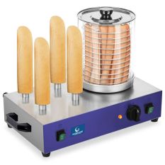 Hurricane Commercial Hot Dog Warmer With 4 Bun Spikes