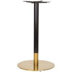Midas Large Round Brass/Black Poseur Height Table Base