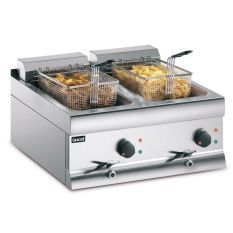 Lincat DF618 Silverlink 600 Counter Top Twin Tank Electric Fryer 2 x 9kW 3 Phase (Hard Wired)
