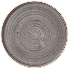 Churchill Stonecast Peppercorn Grey Walled Plate 27.5cm/10.75" (Pack of 6)